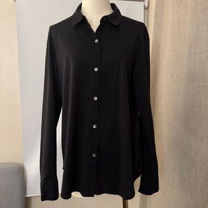 Theory Women’s Shirt, 100% Pima Cotton, Black, Size XL